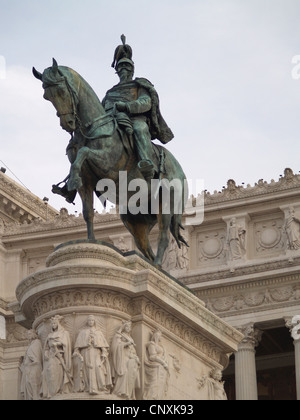 Statue équestre de Vittorio Emanuele II,monument de Vittorio Emanuele II, Rome Banque D'Images