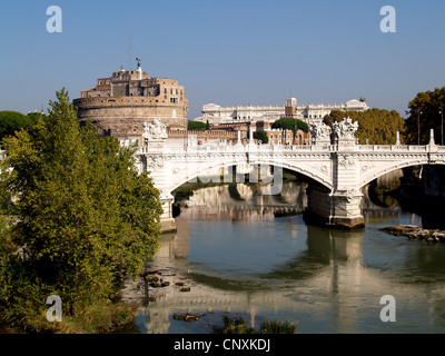 Ponte Vittoria Emanuele II,Castel Sant'Angelo, Rome Banque D'Images