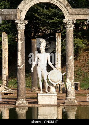 Statue d'Arès, la Villa Adriana Tivoli, Banque D'Images