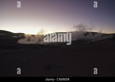 Champ géothermique sol de la Maana, la Bolivie, les Andes Banque D'Images