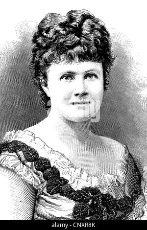 La princesse Pauline Elisabeth Ottilie Luise zu Wied, 1843 - 1916, après son mariage, la reine de Roumanie, écrivain pseudonyme Carmen S Banque D'Images