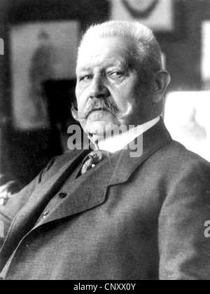 PAUL von Hindenburg (1847-1934), général allemand pendant la PREMIÈRE GUERRE MONDIALE et président de l'Allemagne 1925 Banque D'Images
