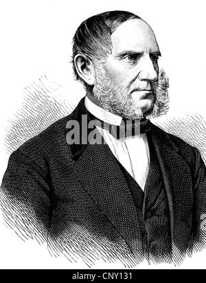 Anton Ritter von Schmerling, 1805 - 1893, un homme politique autrichien et avocat, gravure historique, vers 1889 Banque D'Images