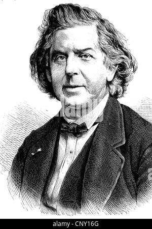 Niels Wilhelm Gade, 1817 - 1890, un compositeur et chef d'orchestre danois historique, gravure, vers 1889 Banque D'Images