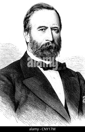 Ludwig Knaus, 1829 - 1910, le plus de succès à Wiesbaden peintre du xixe siècle, la gravure historique, vers 1889 Banque D'Images