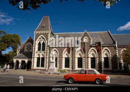 L'avant du musée de Canterbury, Christchurch. Banque D'Images