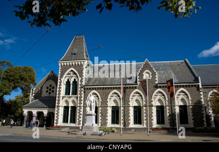 L'avant du musée de Canterbury, Christchurch. Banque D'Images