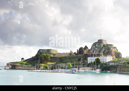 L'ancien château dans la ville de Corfou, sur l'île grecque de Corfou (Kerkyra) dans l'Adriatique Banque D'Images