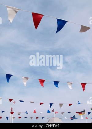Bunting drapeaux, UK Banque D'Images