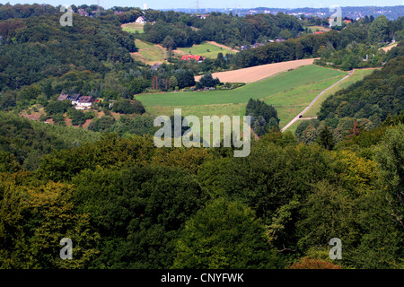 Landcape dans région du Bergisches Land, Allemagne, Rhénanie du Nord-Westphalie Banque D'Images