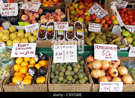 Fruit d'une échoppe de marché à Great Yarmouth Banque D'Images