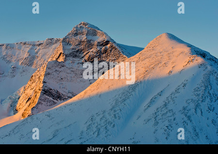 Vaktposten Raeitavagge à Unna montagne Kebnekaise, est tombée, en Suède, en Laponie, Norrbotten Banque D'Images