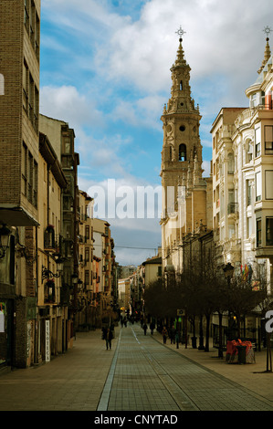 Cathédrale de Santa Maria de la Redonda, une ville de Logroño La Rioja, dans le nord de l'Espagne, l'Europe, l'UNION EUROPÉENNE Banque D'Images