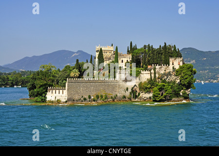 Palace sur Isola del Garda, Italie, Lac de Garde, Lombardie, Isola di Garda Banque D'Images