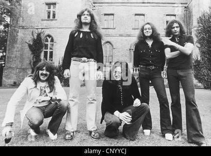 DEEP PURPLE photo promotionnelle de groupe de rock britannique de 1980 Banque D'Images