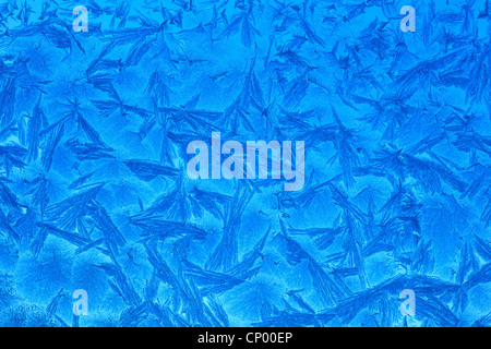 Cristaux de glace sur une vitre, Suisse Banque D'Images