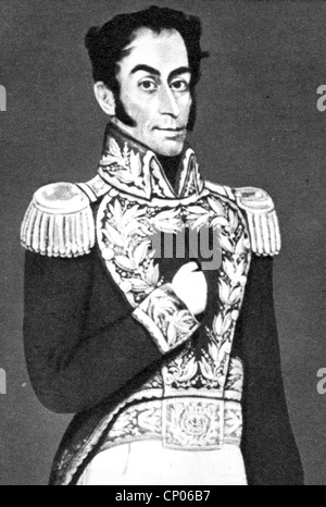 SIMON BOLIVAR (1783-1830) et leader politique militaire vénézuélien Banque D'Images