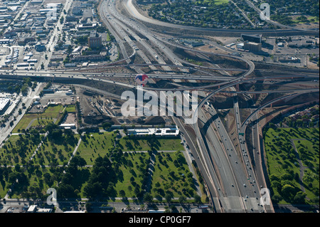 Albuquerque vue d'un ballon à air chaud. nouveau mexique usa Banque D'Images