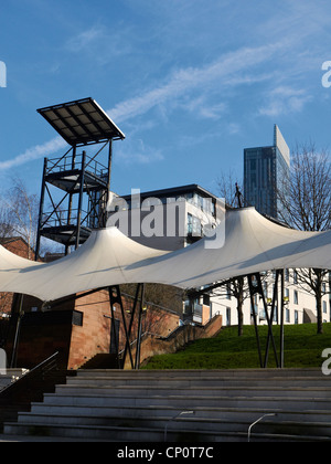 Beetham tower vu depuis le Castlefield Arena Manchester UK Banque D'Images