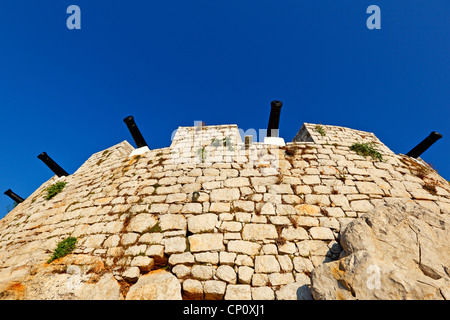 Canons Hydra rappelle à l'histoire glorieuse de cette île Grecque Banque D'Images