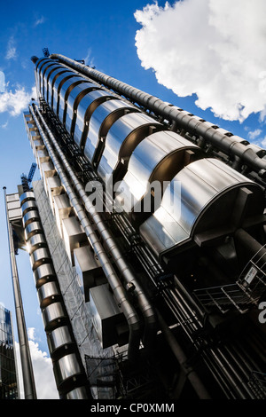 Détail de l'Édifice de la Lloyds, Leadenhall Street, Londres, Angleterre. Banque D'Images