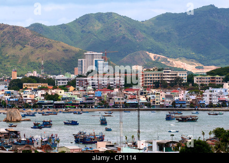 Le port de pêche dans la région de Nha Trang, Vietnam. Banque D'Images