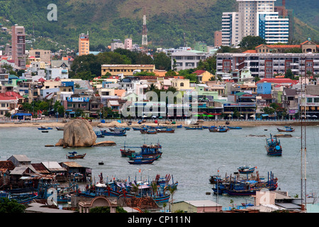 Le port de pêche dans la région de Nha Trang, Vietnam. Banque D'Images