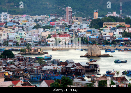 Le port de pêche dans la région de Nha Trang, Vietnam. Banque D'Images