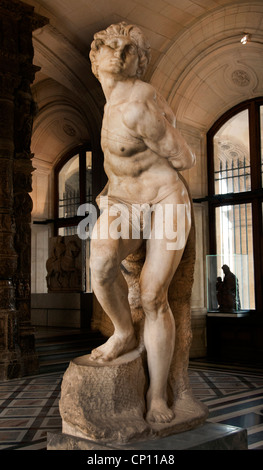 L'esclave rebelle en captivité 1513 - 15 tombeau du pape Jules II 1443 1513 par Michelangelo Buonarroti 1475-1564 sculpteur italien Italie Banque D'Images