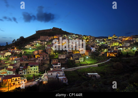 Volissos, l'un des plus beaux villages de Chios, sur la partie nord-est de l'île. Au nord-est de la mer Égée, Grèce Banque D'Images