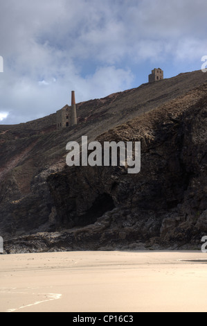 Papule Coates tin mine St Agnes Portreath Banque D'Images