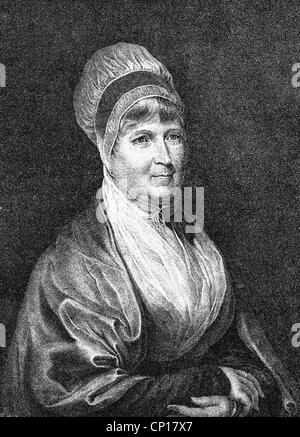 Fry, Elizabeth, 21.5.1780 - 12 10.1845, réformateur social britannique, demi-longueur, après la peinture de Leslie, gravure sur bois, XIXe siècle, Banque D'Images