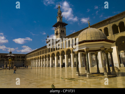 Cour de la mosquée des Omeyyades, Damas, Syrie Banque D'Images