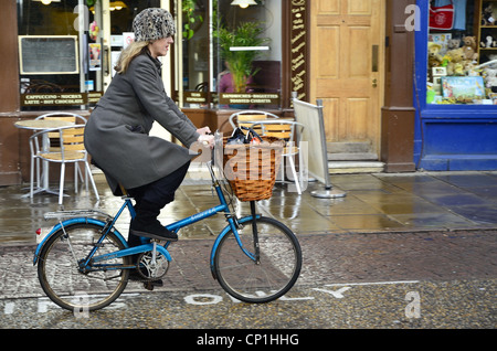 Randonnée à vélo à Cambridge Banque D'Images