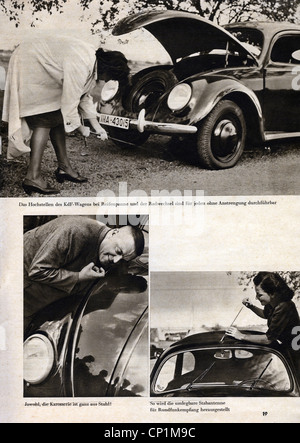 Nazisme / National socialisme, organisations, Kraft durch Freude ('force à travers la joie', KDF), KDF car, Volkswagen, brochure, 1938, intérieur, droits additionnels-Clearences-non disponible Banque D'Images