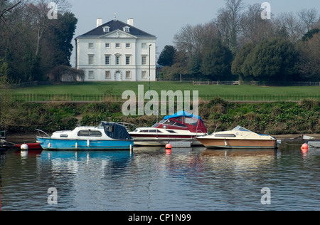 Marble Hill House (maison historique du 18ème siècle, l'English Heritage), le long de la Tamise, Richmond Banque D'Images