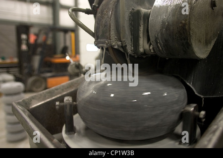 London Ontario, Canada. Pierre de curling canadienne est l'une des deux sociétés à travers le monde que les fabricants et restaure les pierres de curling. Banque D'Images