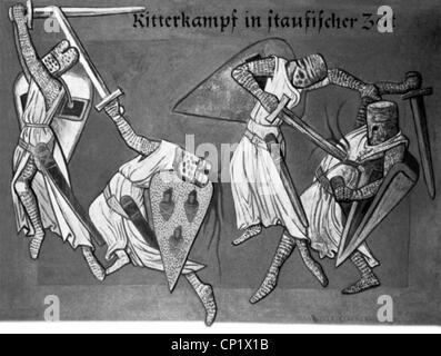 Guerre Au Moyen Âge Chevalier Guerre Sanguinetti S 683 Litho