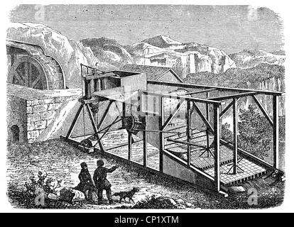 Métaux, or, usine de lavage centrifuge dans l'Oural, gravure en bois, 1872, droits additionnels-Clearences-non disponible Banque D'Images