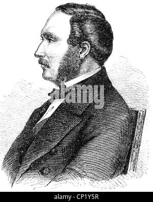 Albert, 26.8.1819 - 14.12.1861, Prince Consort de Grande-Bretagne 10.2.1840 - 14.12.1861, portrait, gravure de bois après photographie de 1861, Banque D'Images