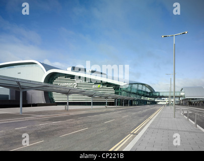 L'aéroport de Dublin, la borne 2. Banque D'Images