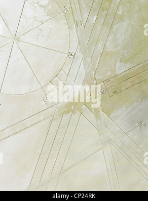 Carte aérienne rose des pistes d'Edwards Air Force Base en Californie Banque D'Images