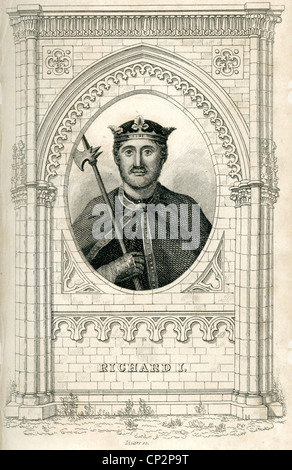 Portrait du roi Richard Ier d'Angleterre. Aussi connu comme le lion. Banque D'Images