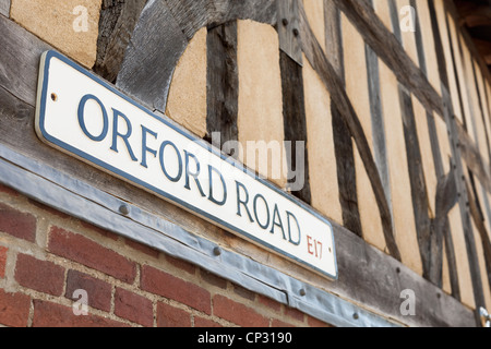 Panneau routier Orford,Walthamstow, London E17, UK Banque D'Images