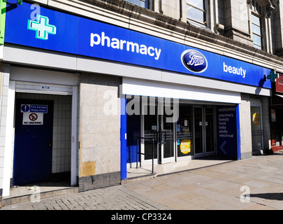 Boots Pharmacy à Manchester. Banque D'Images