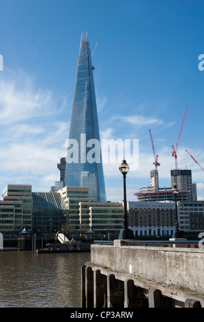 Vue de l'éclat de verre, le plus grand immeuble de standing libre, Southwark, London, UK Banque D'Images