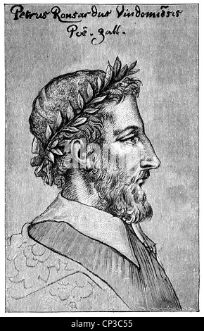 Pierre de Ronsard, 1524 - 1585, un poète français, Banque D'Images