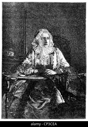 Madame Marie Thérèse Geoffrin, née Rodet, 1699 - 1777, un écrivain français des Lumières et Salonnière française, Banque D'Images