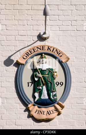 Panneau Greene King Ales 1799 fine sur le Prince Albert public house Silver Street Ely Cambridgeshire Angleterre Banque D'Images