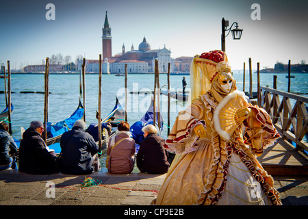 L'île de San Giorgio Maggiore à partir de la Place St Marc. Venise, Italie. Banque D'Images